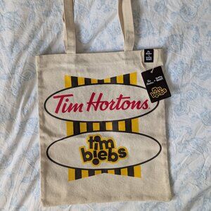Limited Edition Justin Bieber x Tim Horton's canvas tote  BNWT